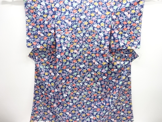 未使用品　椿模様小紋着物